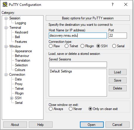 PuTTY : Software for your own computer :  : ITS : University of